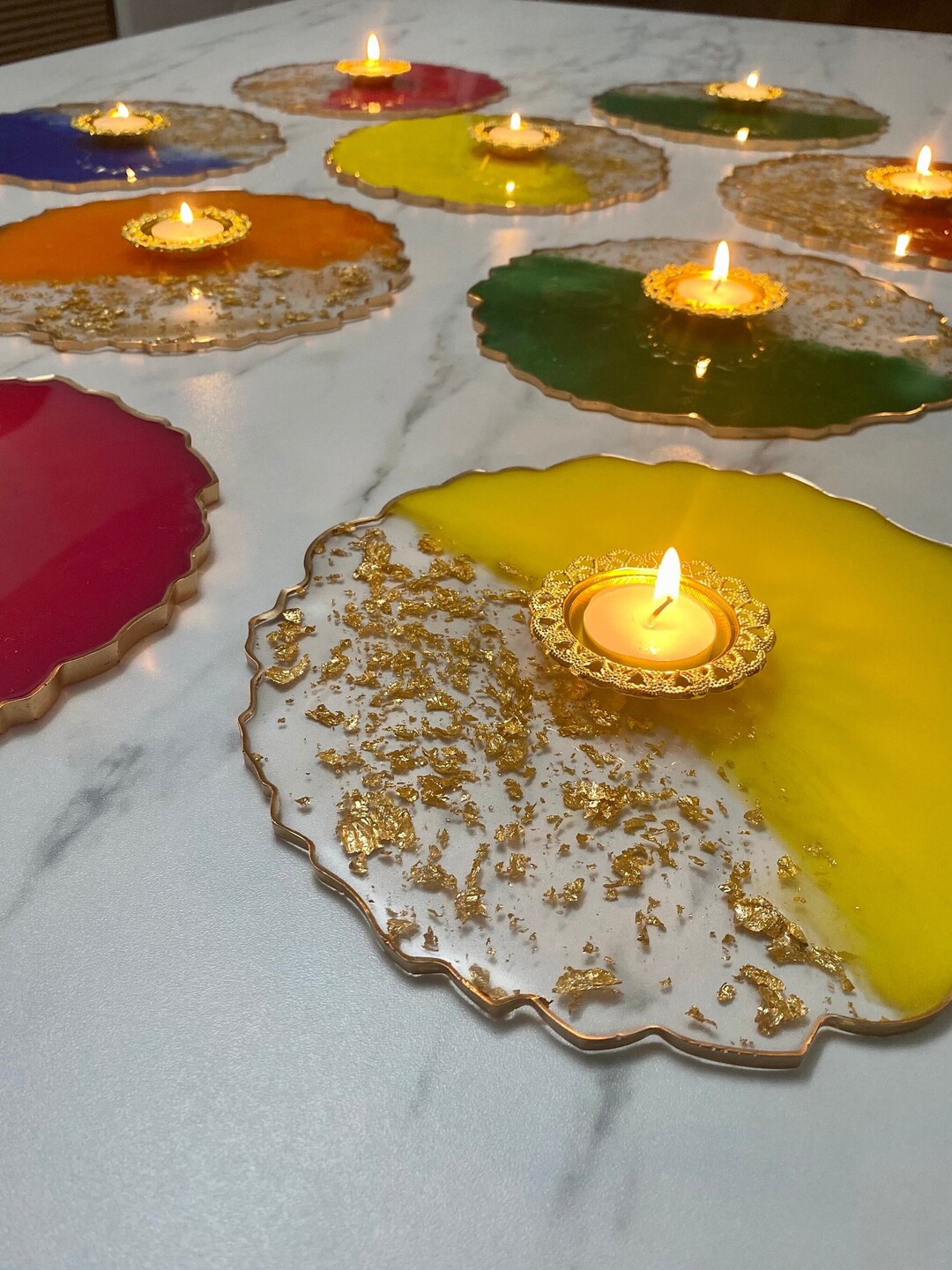 Mehndi/dholki Resin Plates Etsy
