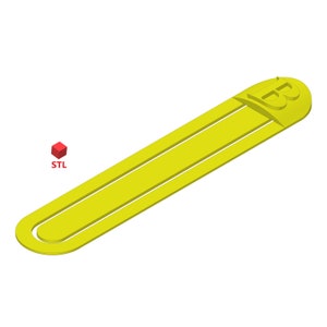 Personalized B-Letter Bookmark STL File for 3D Print, Digital Download