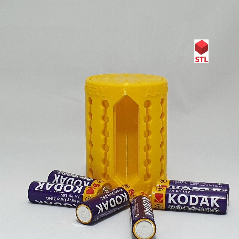 Rotate and Place AA Battery Holder STL File for 3D Printing Etsy