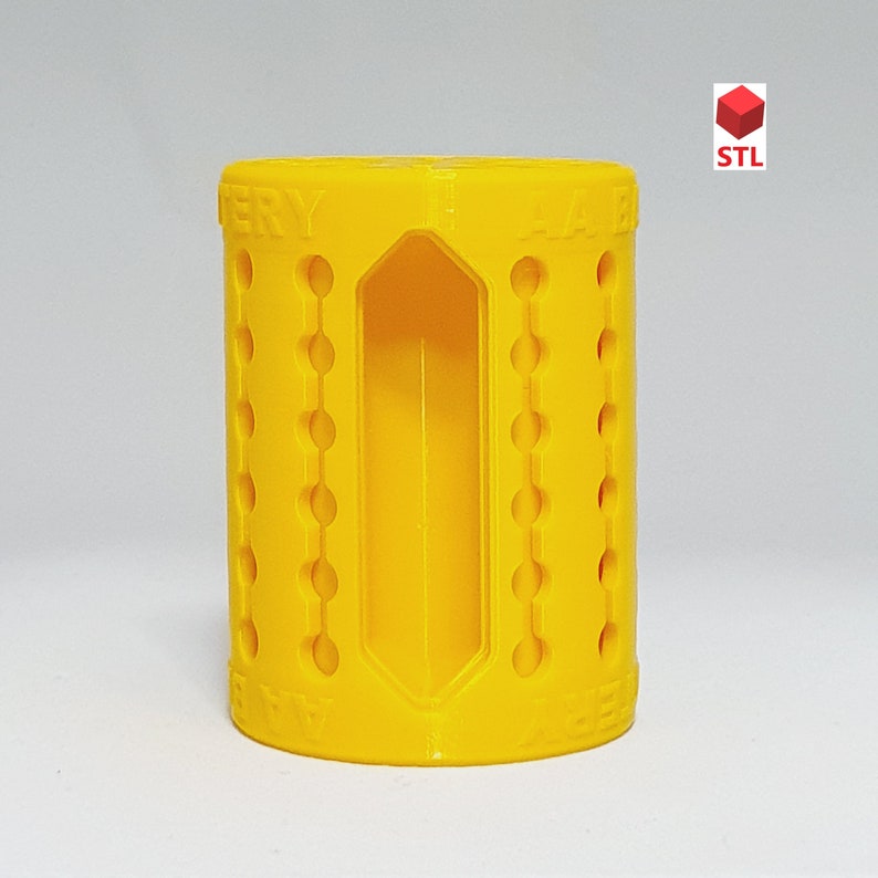 Rotate and Place AA Battery Holder STL File for 3D Printing Etsy