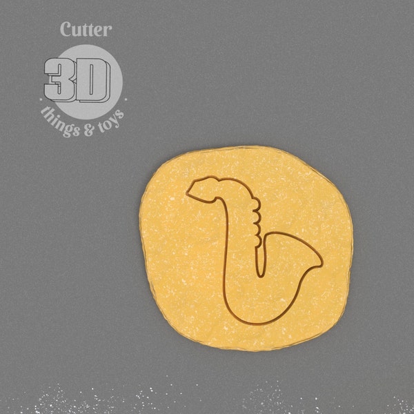 Saxophone Cookie Cutter - Music Fundant Cutter - Instrument, Song, Gift - Polymer Clay Jewelry And Earring Cutter Tool - Many Size