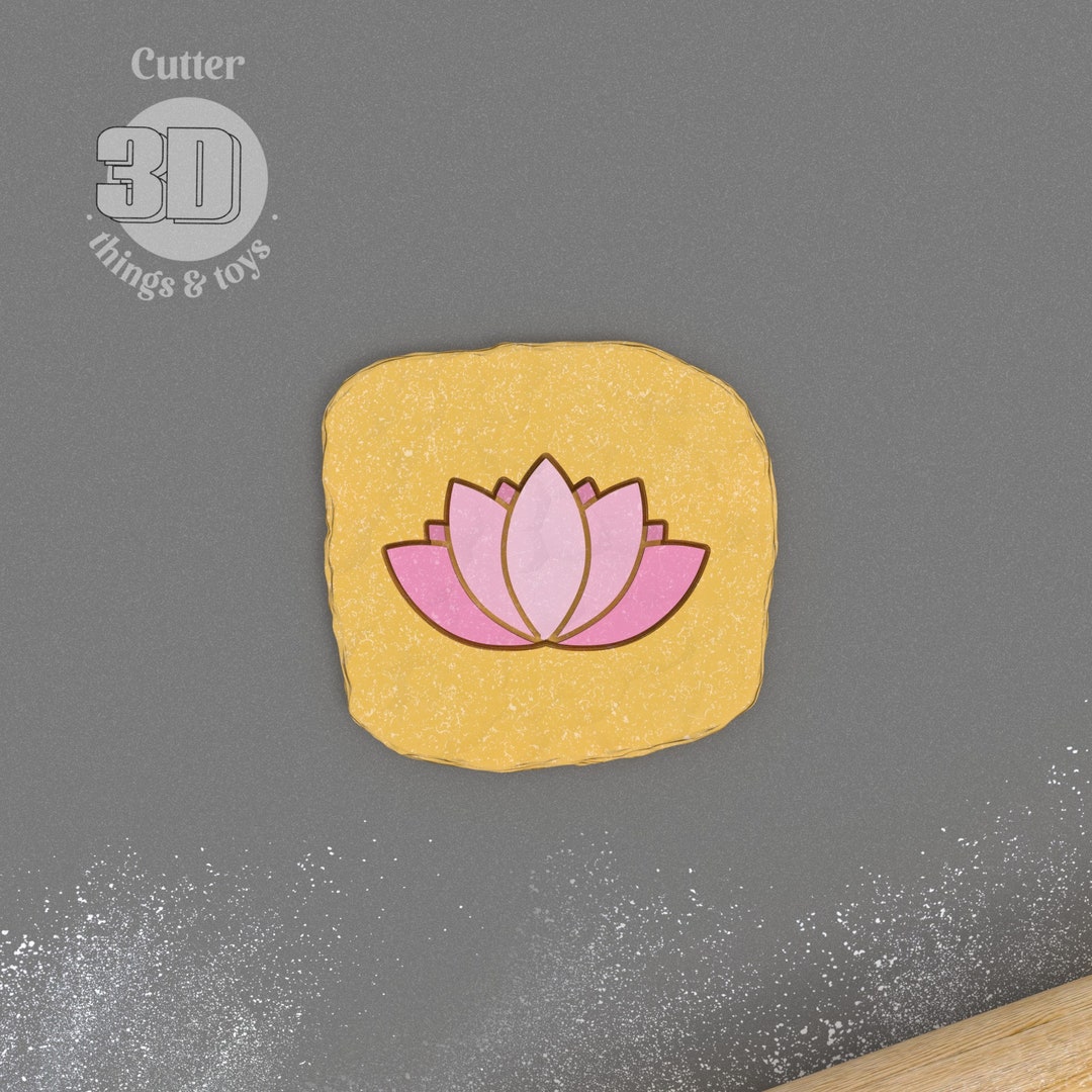 Lotus Flower Cookie Cutter Nature Fondant Cutter Purity Etsy