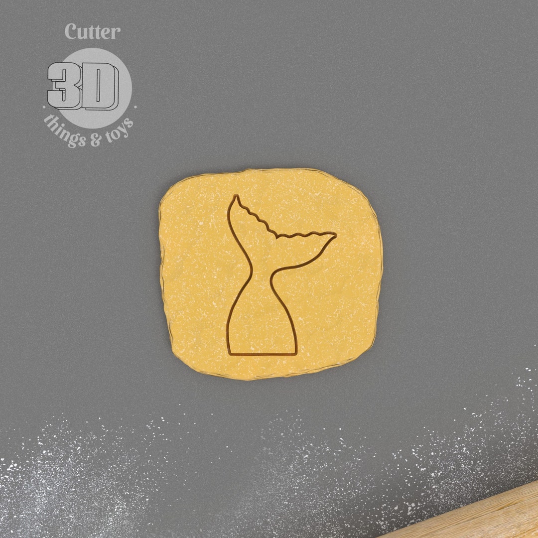 Mermaid Tail Silhouette Cookie Cutter Fundant Cutter Sea Etsy