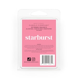 Pet Safe Soy Wax Melts: Starburst Scent, Non-Toxic Home Fragrance