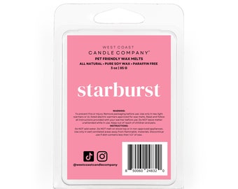 Starburst | Pet Safe Wax Melts | Non-Toxic Candle | Pet Friendly Soy Wax | Clean Home Fragrance | Dog & Cat Safe