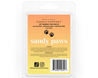 Sandy Paws | Pet Safe Wax Melts | Cat Mom Gift | Cozy Home Fragrance | Handmade & Non-Toxic