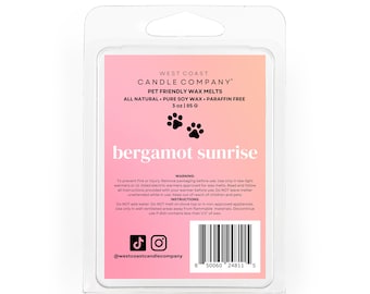 Bergamot Sunrise | Pet Safe Wax Melts | Cat Mom Gift | Cozy Home Fragrance | Handmade & Non-Toxic