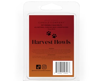 Harvest Howls | Pet Safe Wax Melts | Home Fragrance Wax Melts | Long Lasting | Cozy Air Freshener for Pet Homes