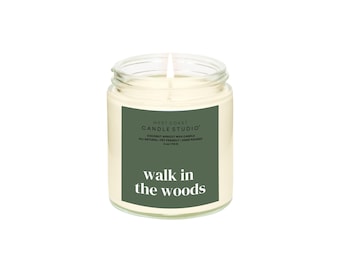 Walk in the Woods Pet Friendly Candle, Non Toxic Candle, Dog Safe Home Fragrance, Coconut Apricot Wax Candle, Gift for Dog Lover, 4 oz