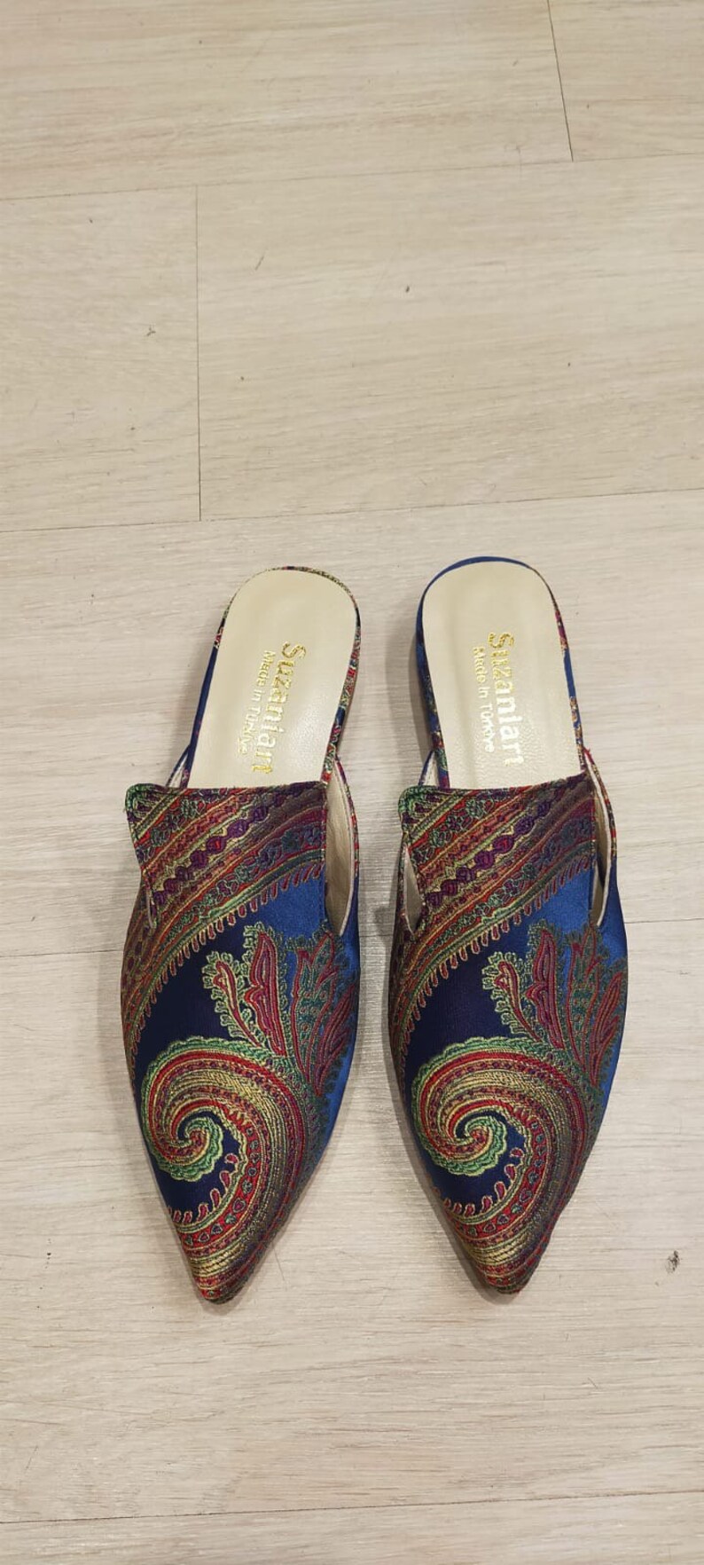 Handmade silk ikat slippers Women shops handcrafted shoes All numbers