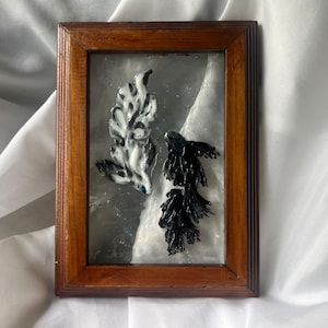 Gojo and Geto Stain Glass Koi Painting Suncatcher