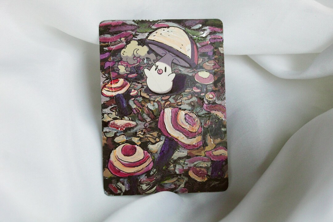 Frogulus Card Hand-painted Pokémon Foongus Card - Etsy