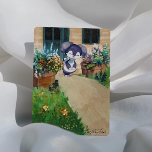 Cartão Pokémon Indeedee pintado à mão