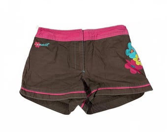 next tropical denim mini shorts  - vintage y2k mcbling 2000s - estimate size 6