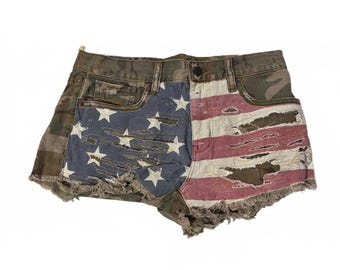 ラルフローレンUSAデニムミニショーツ - ヴィンテージY2K MCBling 2000年代 - サイズ目安