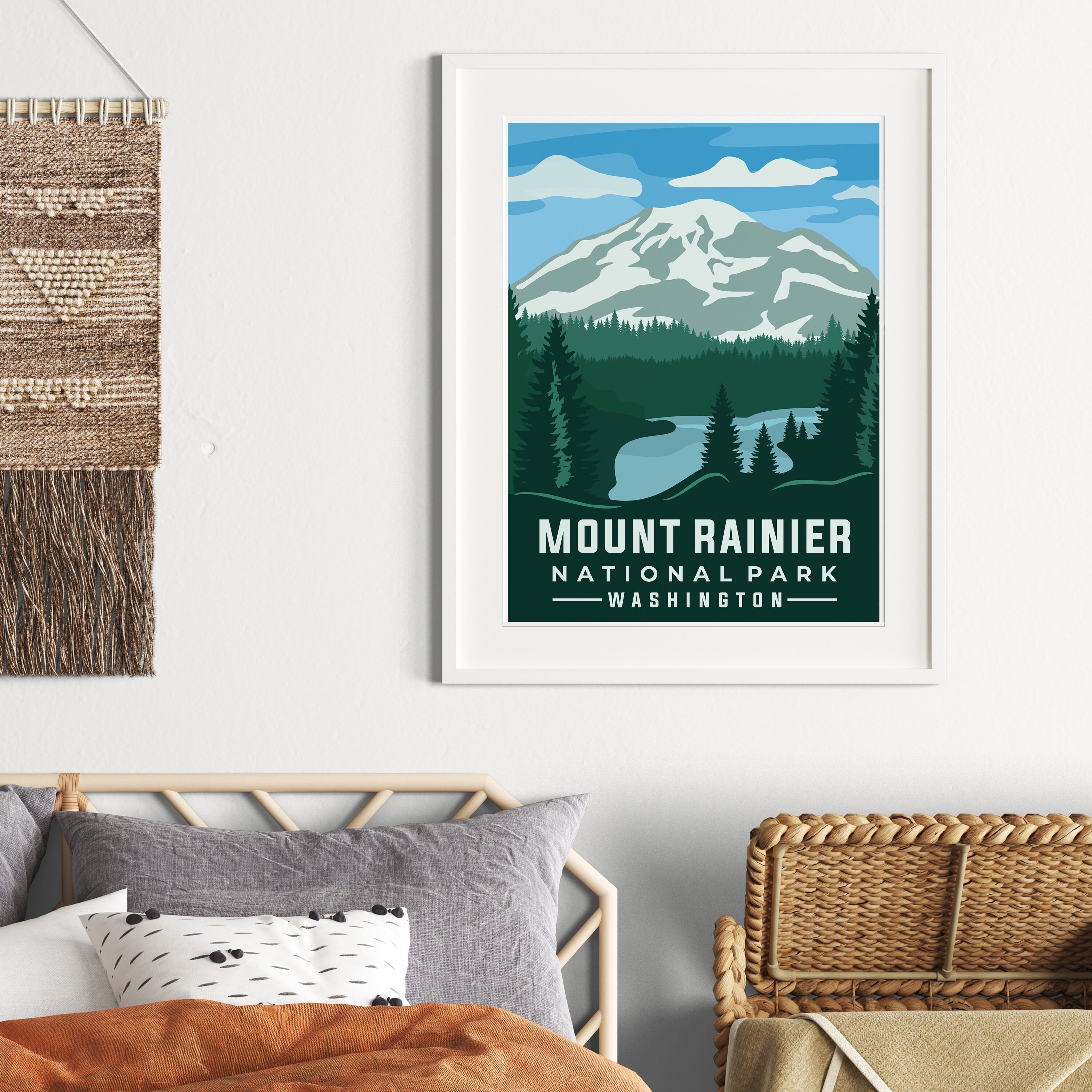 Mount Rainier Printable Digital Print Nature Wall Art - Etsy