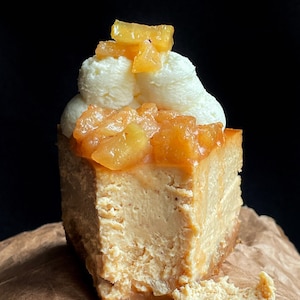 Cheesecake al sidro di mele con mele caramellate / Ricetta stampabile / Libro di ricette per famiglie / Ricetta gourmet / Prodotti da forno