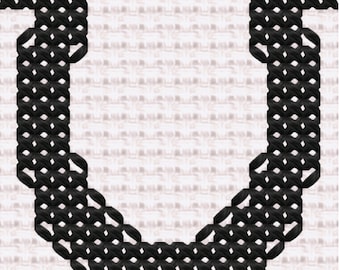 Horseshoe Print Cross Stitch Pattern