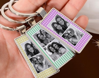 Personalized Besties Photo Keychain, Custom Friendship Keyring, Best Friend Gifts, Soul Sister Gift, Birthday Gifts, Christmas Gifts for Her