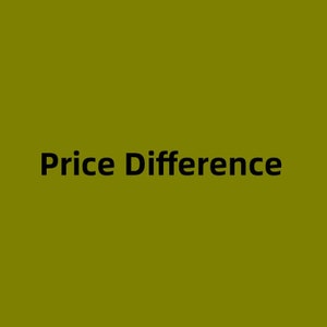 Puede incluir: Texto sobre un fondo verde sólido que dice "Diferencia de precio".