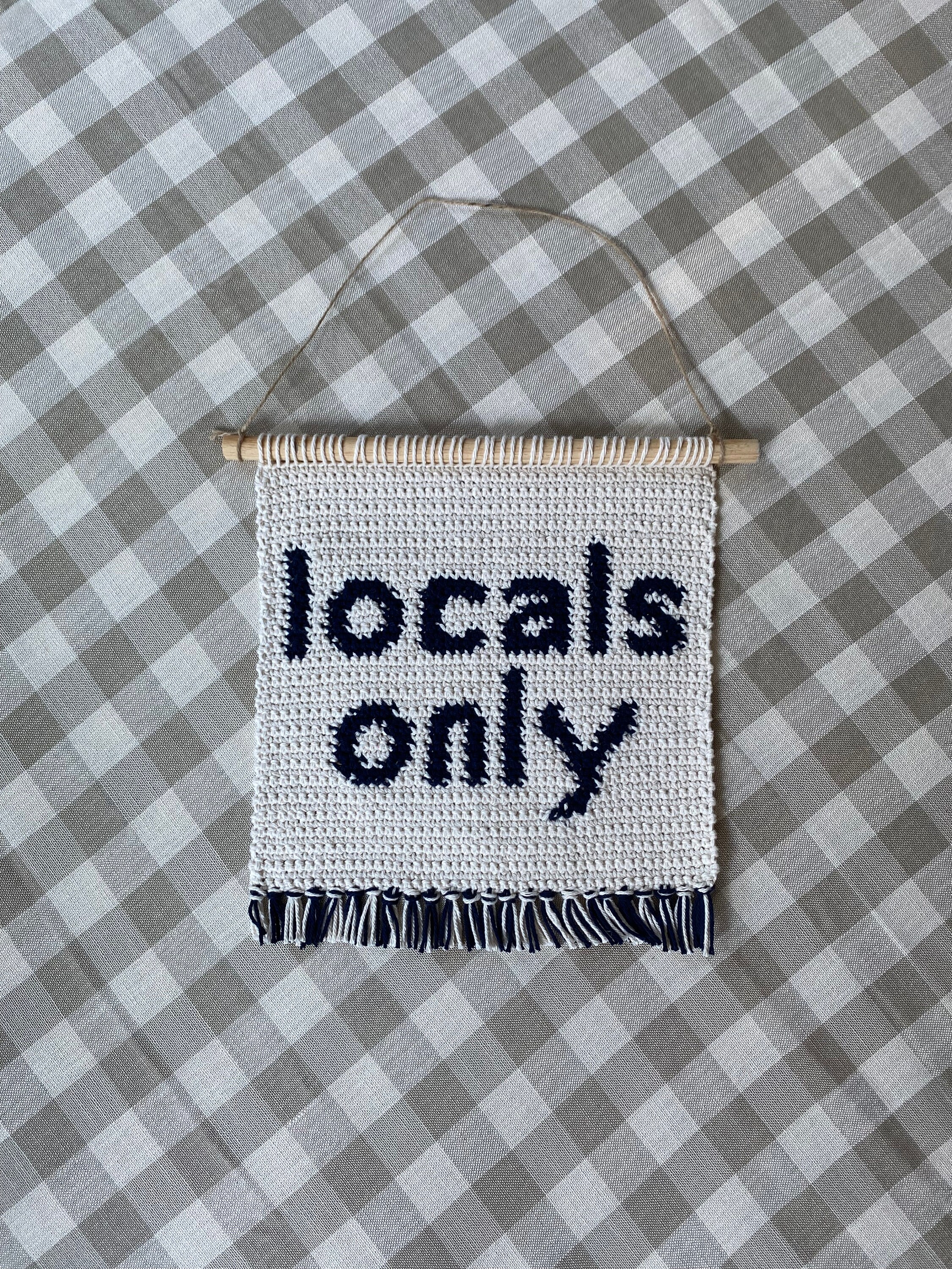 PDF | Locals Only Crochet Wall Hanging Pattern | Crochet Home Decor ...