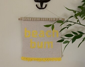 PDF | Padrão de tapeçaria de crochê para vagabundo de praia | Decoração de casa em crochê | Tapeçaria Costeira