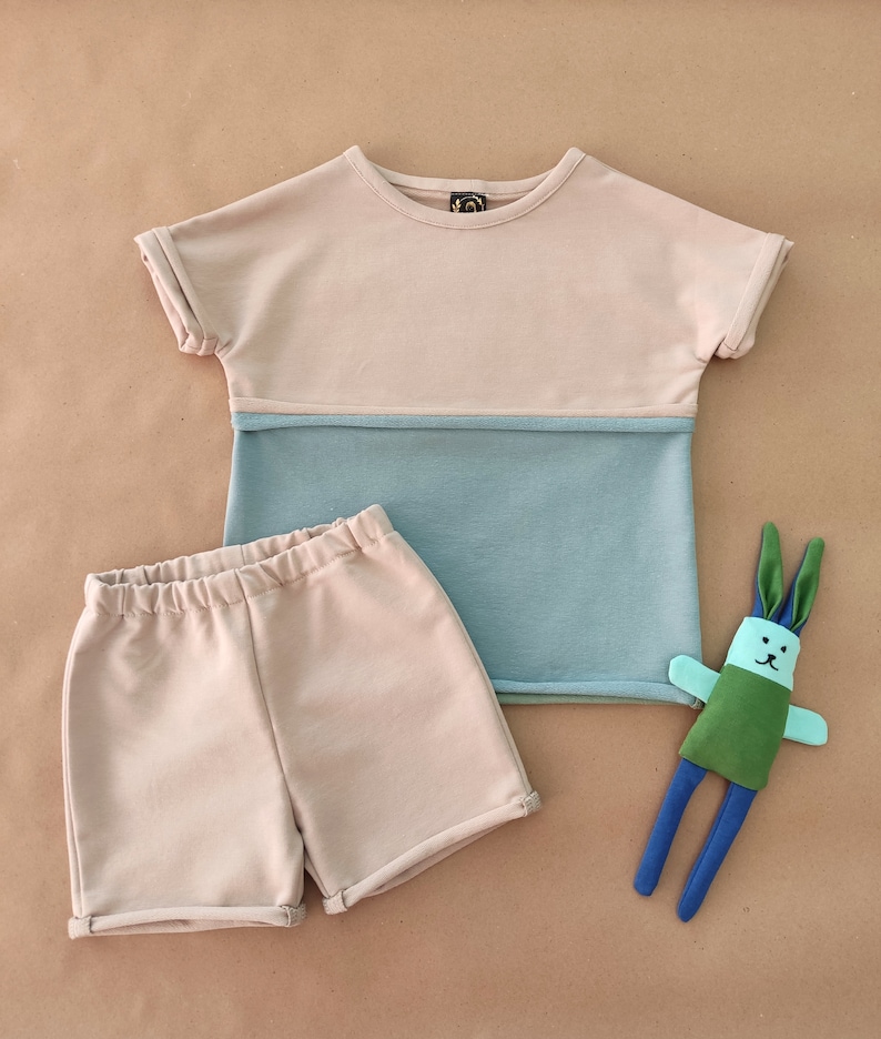 Uniseks zomerkledingset voor baby's/peuters afbeelding 1