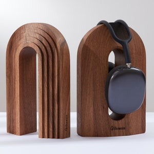 Wood Headphone Stand, Headphone Holder, Gaming Headset Stand