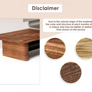 Wooden Desk Monitor Stand gift for him image 10