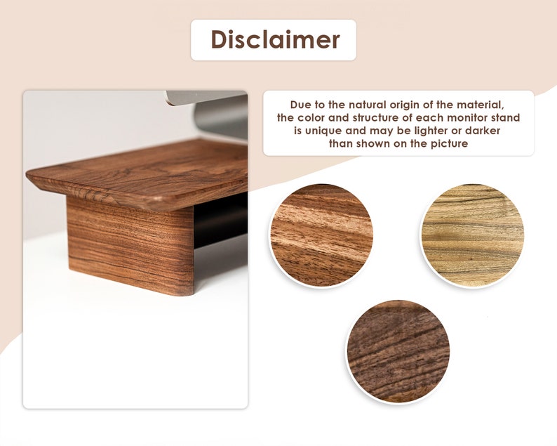 Wooden Desk Monitor Stand gift for him image 10