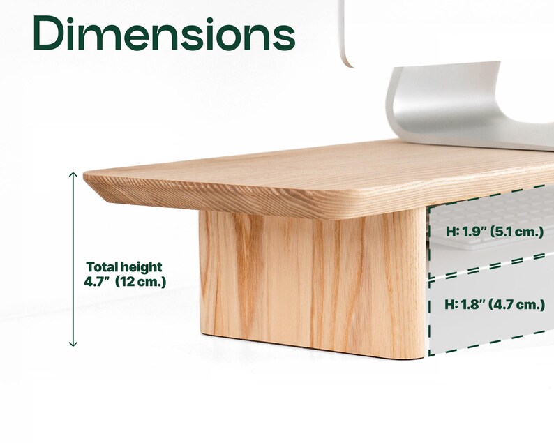 a close up of a wooden bench with measurements