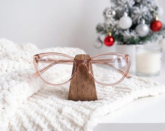 Glasses Holder, Personalized Eyeglasses Stand, Engraved Desk Accessories, Gift for Men, Stocking Stuffer for Him