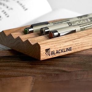 Custom Pen Tray, Engraved pen holder, Walnut pen rack, Personalized Gift, Pencil Stand, Desk organizer, Custom table tray for home office