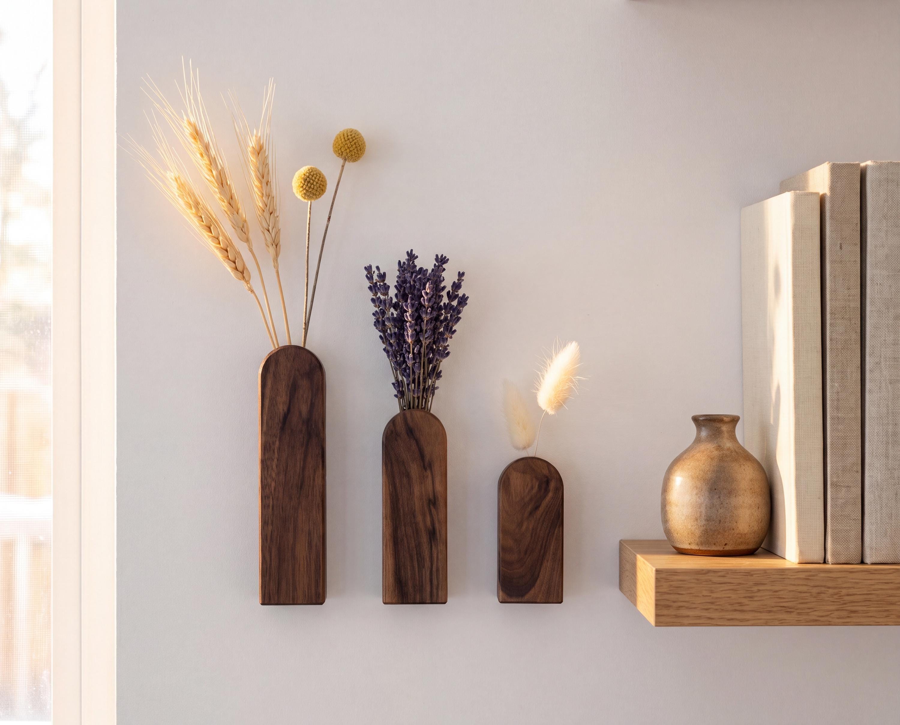 Holz wandvase