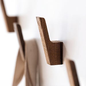 Wooden Coat Hook, Modern Wall Hooks, Entryway wall hooks, Wooden Towel Hanger, Minimalist Scandinavian Jacket Hooks