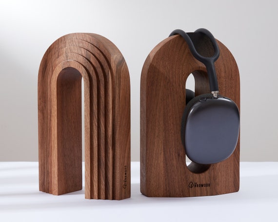 Wooden headphone holder is also a magnificent piece of sculptural