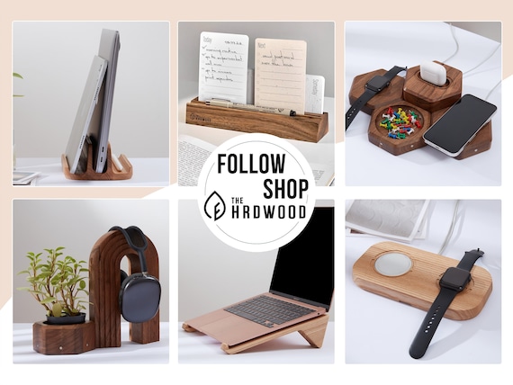 Wooden Laptop Riser for Desk, Wood Laptop Stand, MacBook Stand, Laptop  Holder Desk, MacBook Riser 