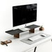 Metal Desk Shelf Monitor Stand With Wooden Legs, Desk Monitor Riser ...