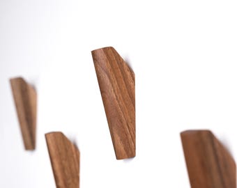 Wooden Wall Hook – Natural Wood Coat Rack or Towel, Bag, Scandinavian Wall Decor, Rustic Entryway or Bathroom Hook