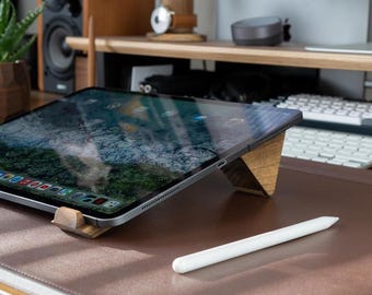 Surfplattans upphöjare, Trästativ för surfplattor, Skrivbordshållare för grafisk formgivare, iPad-stativ, Företagspresent