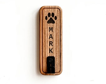Custom Dog Hook - Custom Shiplap Leash Holder, Personalized Dog Leash holder,  Housewarming Gift