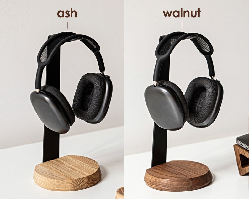 Headphone Stand Wood Headphone Holder for Desk Airpods Max Etsy