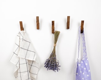 Wooden Wall Hooks, Decorative Wall Coat Hooks, Wall Mount, Modern for Home Decor Gift, Farmhouse Decor