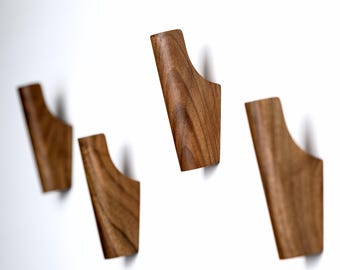 Wooden Wall Hooks, Minimalist Coat Rack, Modern Solid Wood Entryway Hooks, Scandinavian Home Decor