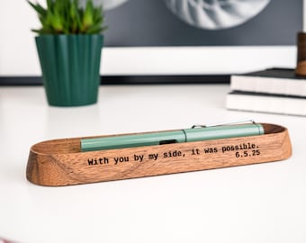 Organiseur de stylos en bois - Porte-stylo à plusieurs fentes en noyer pour bureau, porte-crayons fait main pour écrivains et créatifs