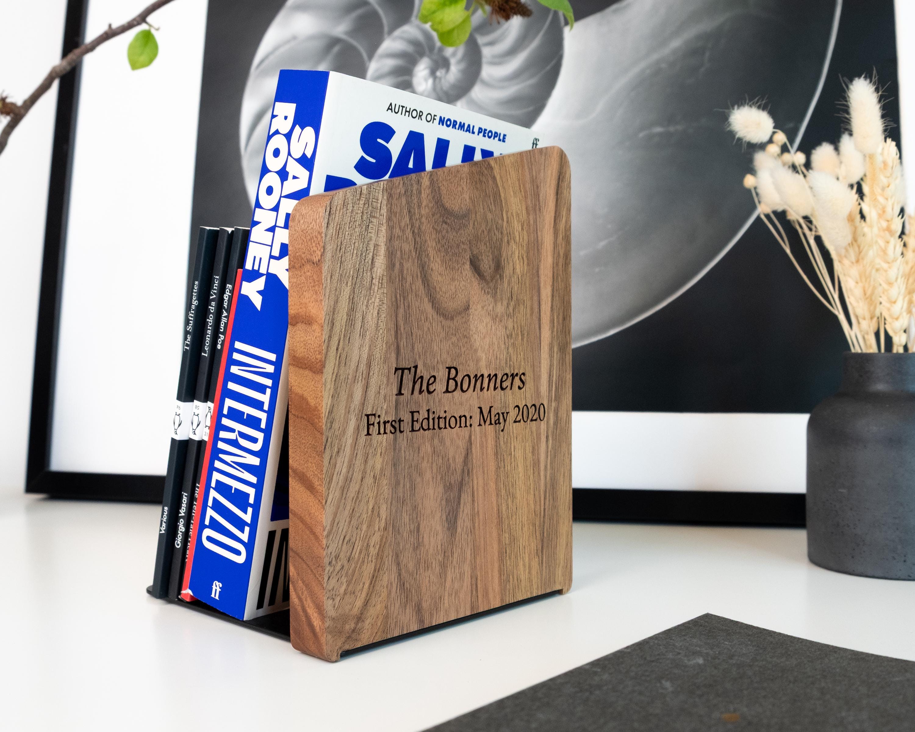 Wooden Book End 1 Piece for Bookshelf, Graduation Gift, Custom Bookend ...