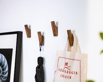 Coat Hooks, Modern Entryway Solid Wood Wall Hangers, Scandinavian Style, Handmade Home Gift