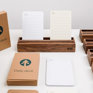 Karteikartenhalter, Planer, Schreibtisch Organisator, Visitenkartenhalter, To do Liste Halter, Holz Notizkartenhalter, analoge Aufgabenkarten, personalisiertes Geschenk