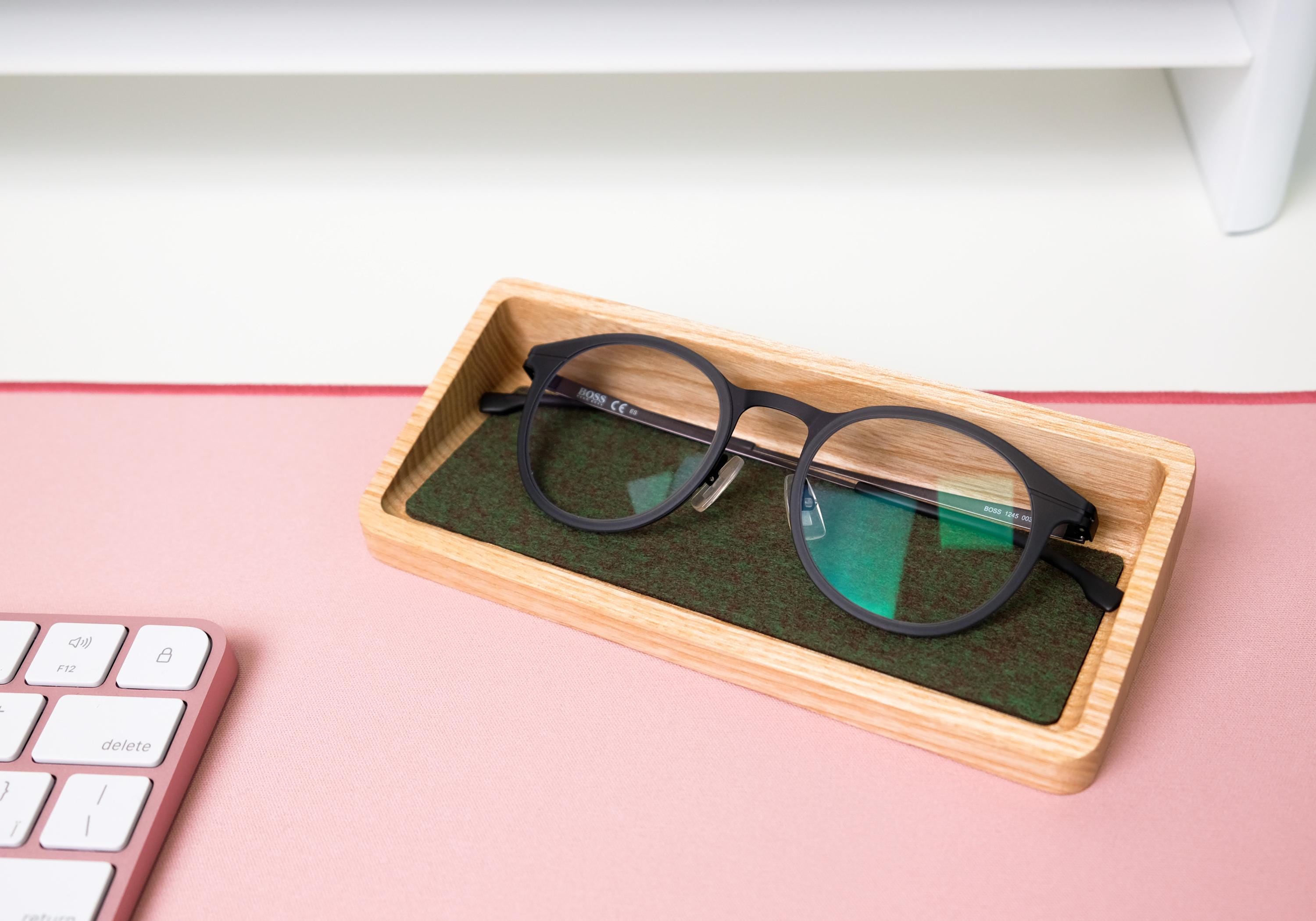 Wooden Glasses Holder Desk Accessory