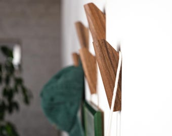 Wood Wall Hook, Wooden Coat Hanger, Entryway Wall Mounted Coat Hooks, Modern Wooden Coat Hook, Minimalist Peg For Entryway